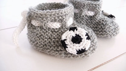 Strickanleitung - Babyschuhe - Fußball-Schuhe - No.13