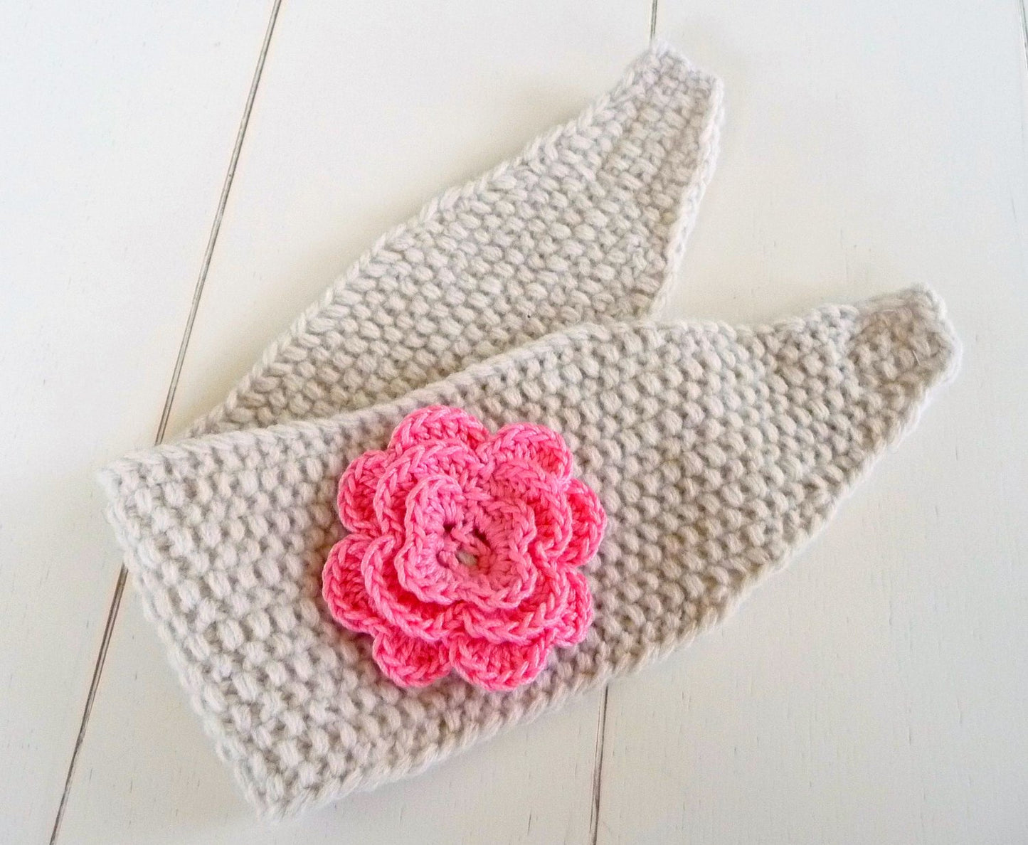 Strickanleitung - Stirnband mit Rüschenblume - No.30S